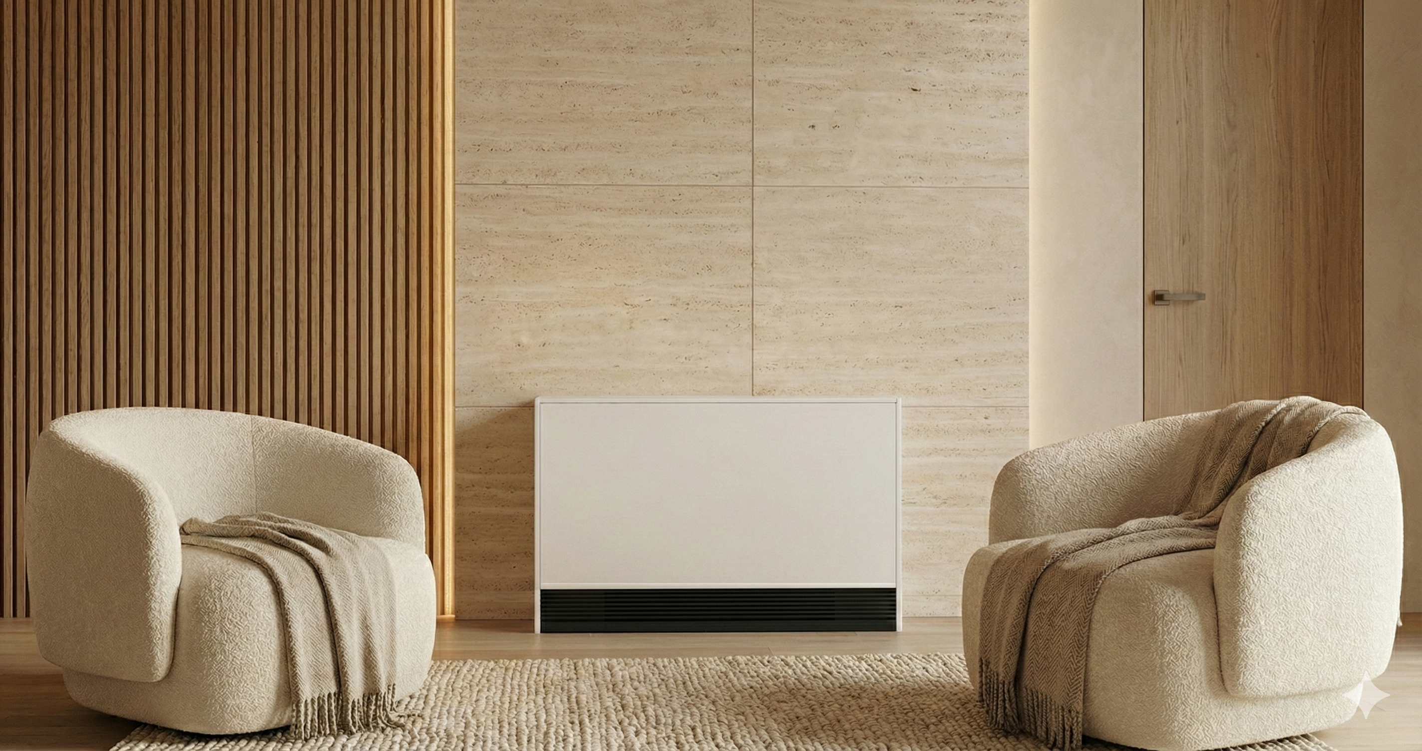 Intérieur moderne avec chauffage